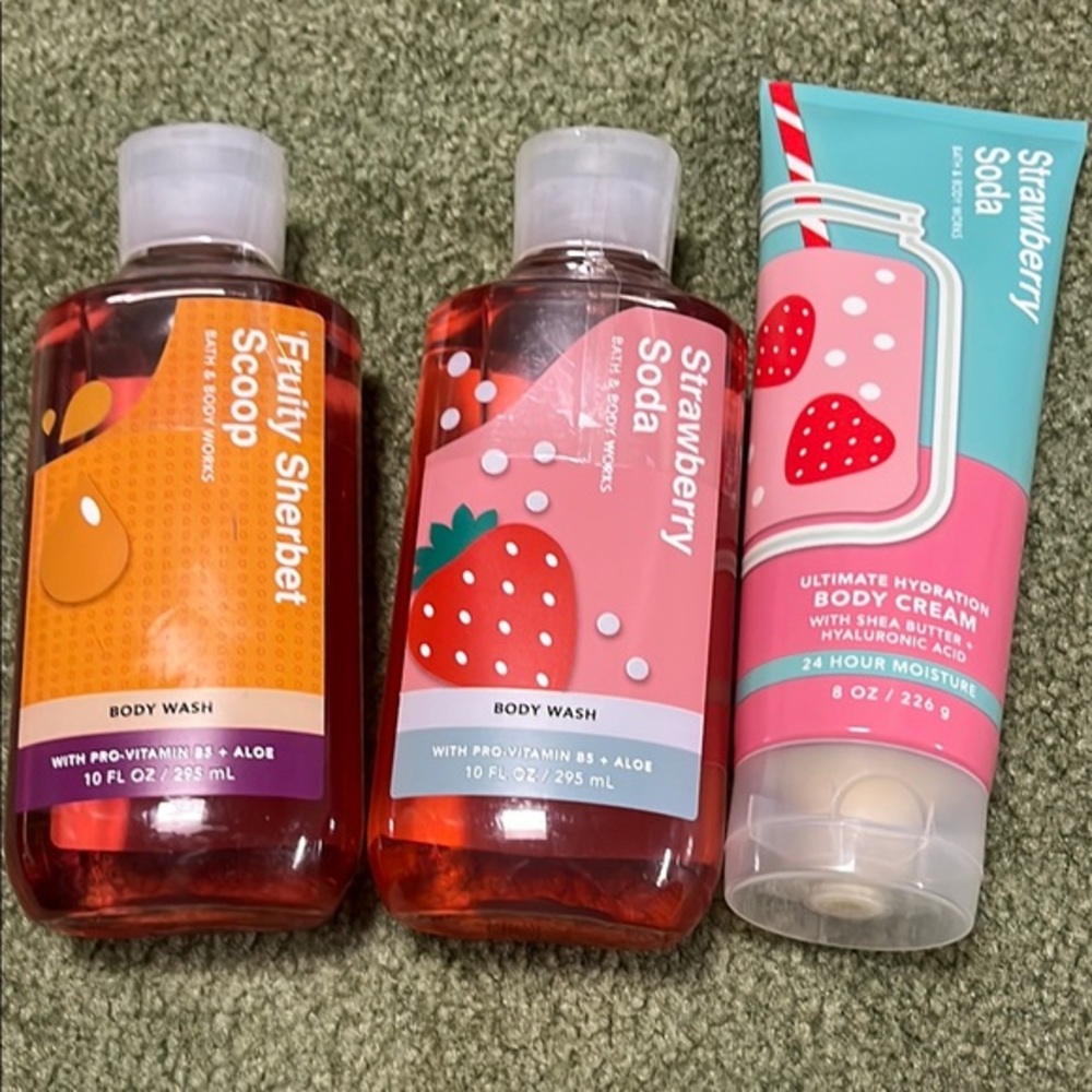 B&B Works Strawberry Soda & Fruity Sherbet 3 Piece Bundle
